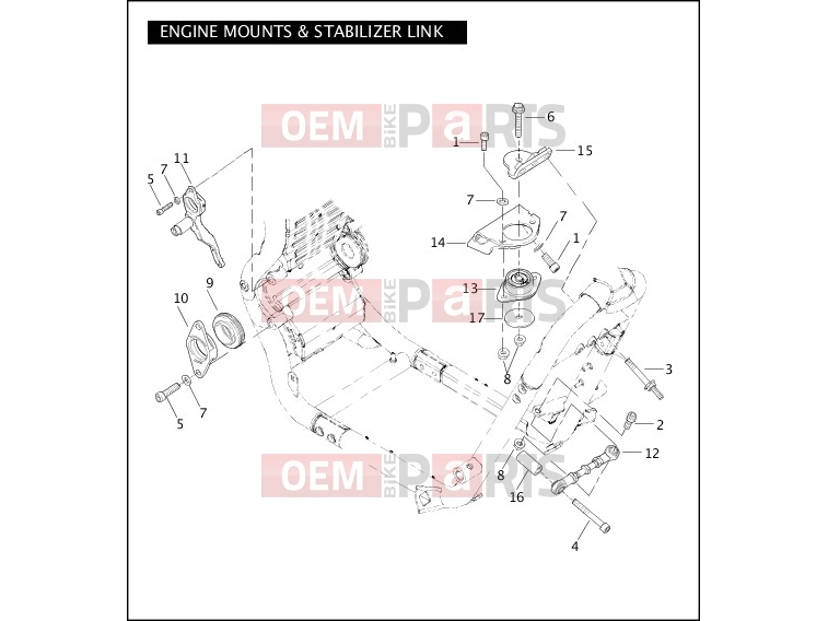 Harley-Davidson 2008 VRSC VRSCDA NIGHT ROD W/ABS  - VRSCDA ENGINE MOUNTS & STABILIZER LINK
