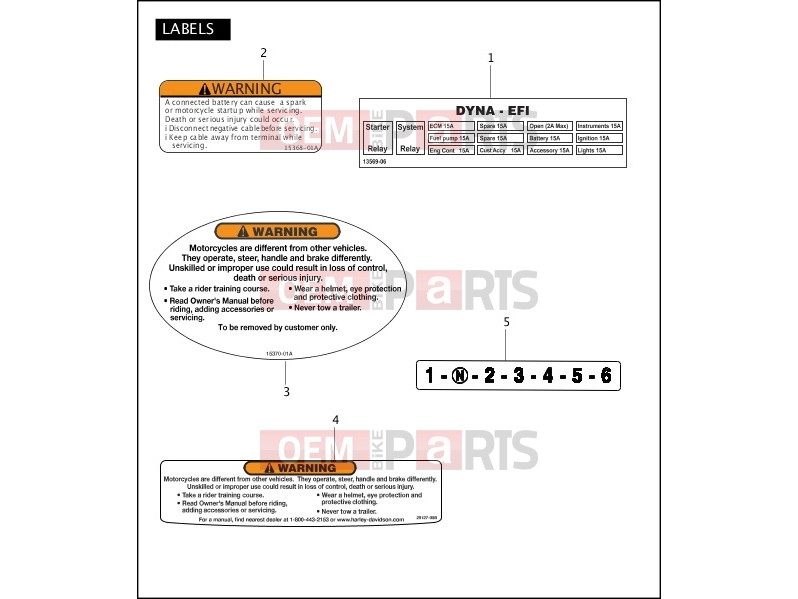 Harley-Davidson 2007 DYNA DYNA SUPER GLIDE  - FXD LABELS
