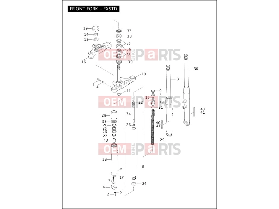 Harley-Davidson 2007 SOFTAIL NIGHT TRAIN  - FXSTB FRONT FORK - FXSTD