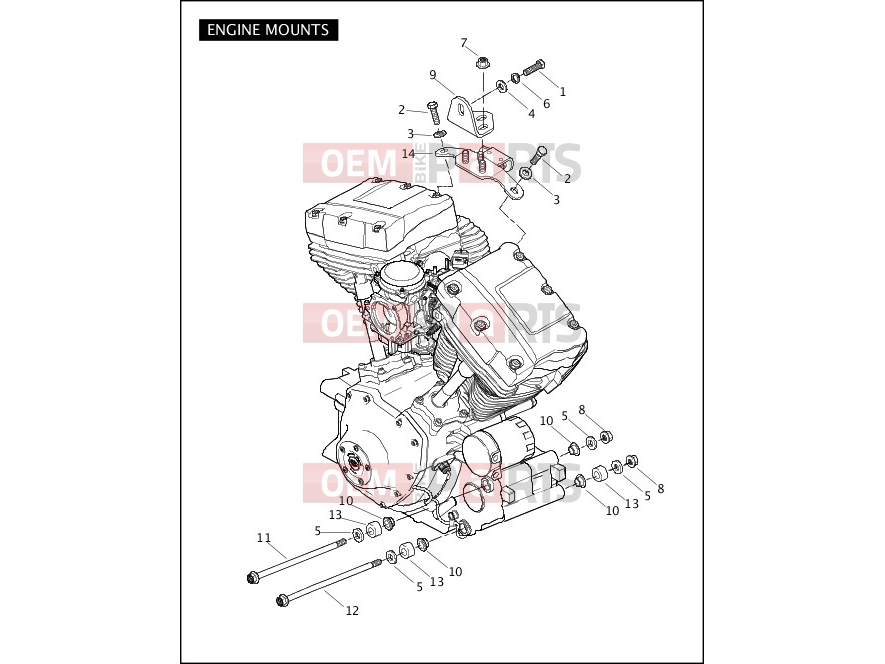 Harley-Davidson 2007 SOFTAIL SOFTAIL CUSTOM  - FXSTC ENGINE MOUNTS