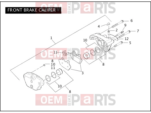 Harley-Davidson 2007 SOFTAIL SOFTAIL DEUCE  - FXSTD FRONT BRAKE CALIPER