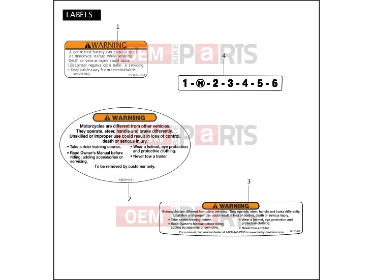 Harley-Davidson 2007 SOFTAIL SOFTAIL DEUCE  - FXSTD LABELS