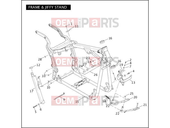 Harley-Davidson 2005 SOFTAIL SOFTAIL DEUCE  - FXSTD FRAME & JIFFY STAND