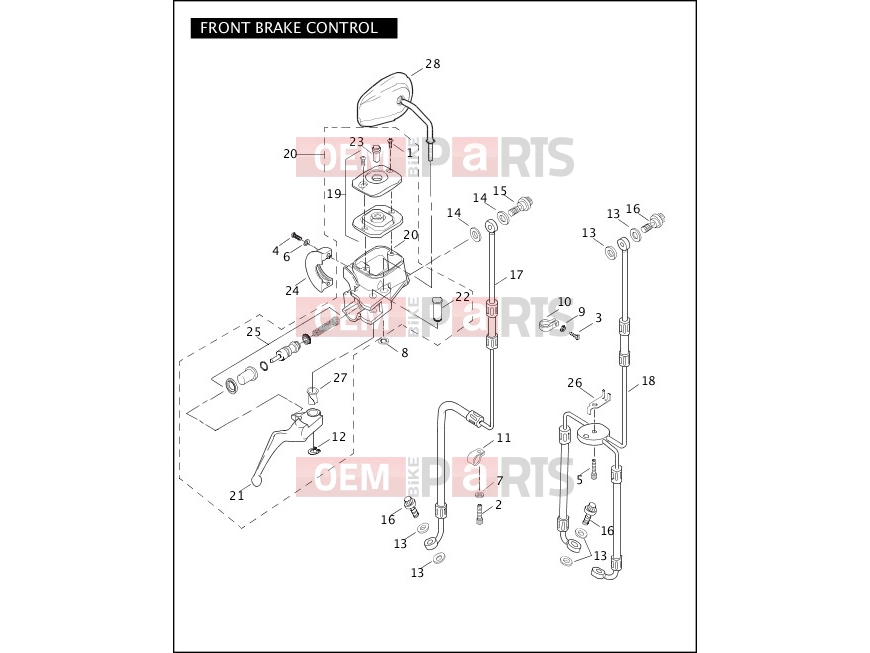 Harley-Davidson 2004 DYNA DYNA SUPER GLIDE  - FXD FRONT BRAKE CONTROL