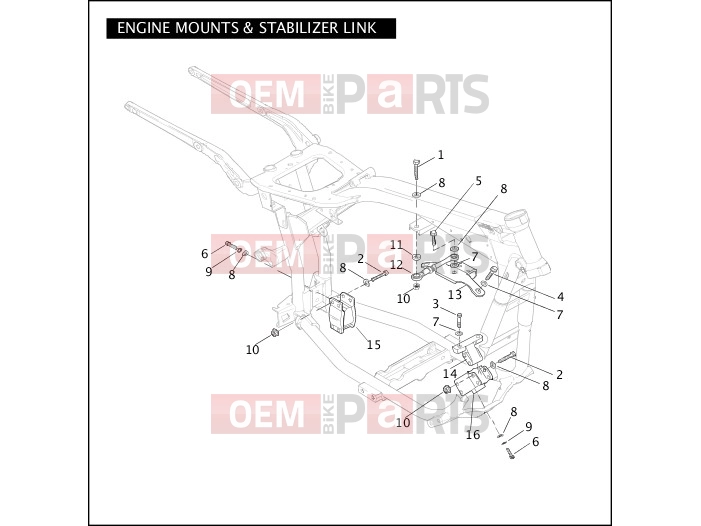 Harley-Davidson 2004 DYNA DYNA WIDE GLIDE  - FXDWGI ENGINE MOUNTS & STABILIZER LINK