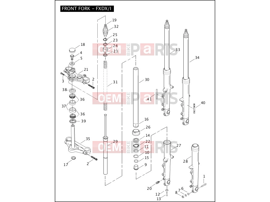Harley-Davidson 2004 DYNA DYNA WIDE GLIDE  - FXDWGI FRONT FORK - FXDX/I