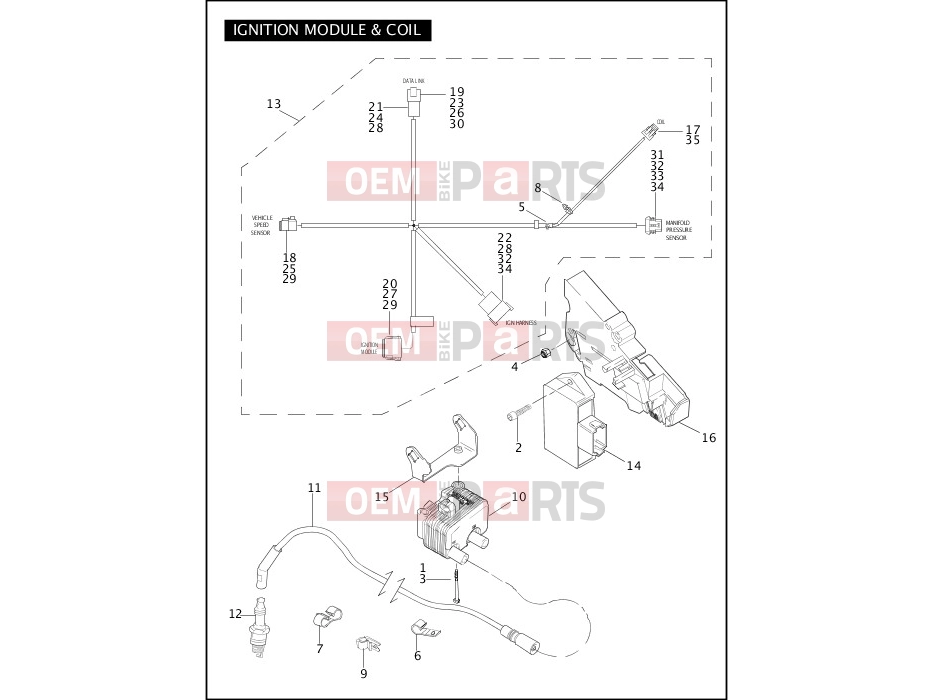 Harley-Davidson 2004 TOURING ELECTRA GLIDE STANDARD  - FLHT IGNITION MODULE & COIL