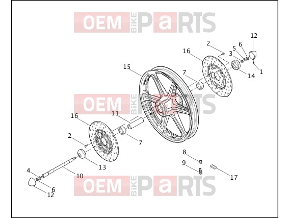 Harley-Davidson 2003 CVO/CUSTOM CVO SOFTAIL DEUCE  - FXSTDSE FRONT WHEEL