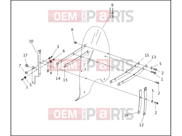 WINDSHIELD - FLHR MODELS - Harley-Davidson FLHTC SIDECAR - SIDECAR FOR FLHTC 2003