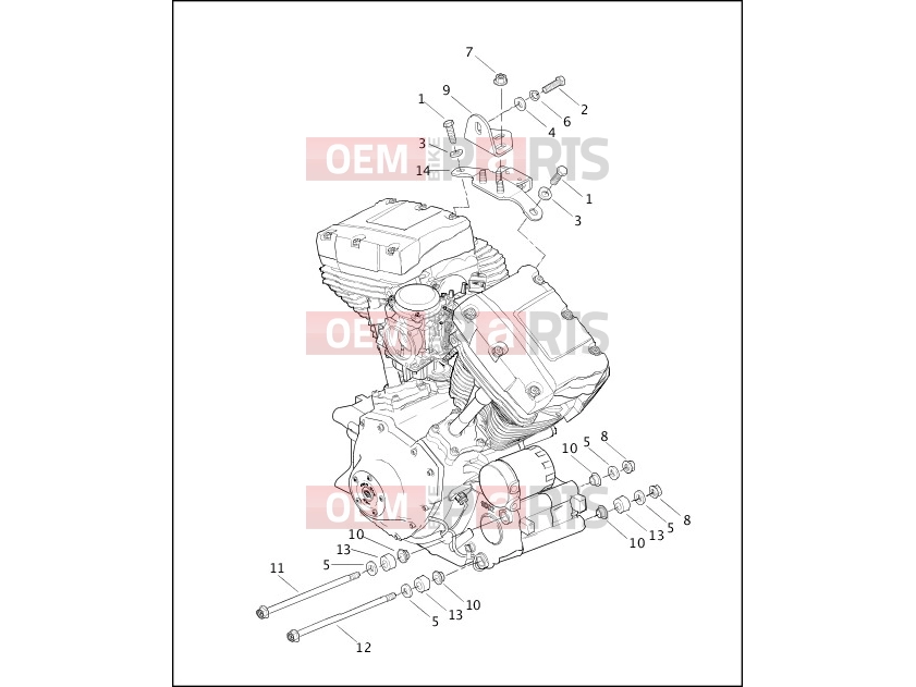 Harley-Davidson 2003 SOFTAIL SOFTAIL DEUCE  - FXSTD ENGINE MOUNTS
