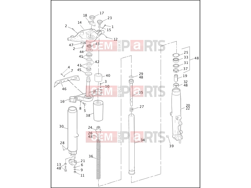 Harley-Davidson 1999 TOURING ROAD GLIDE  - FLTR FRONT FORK