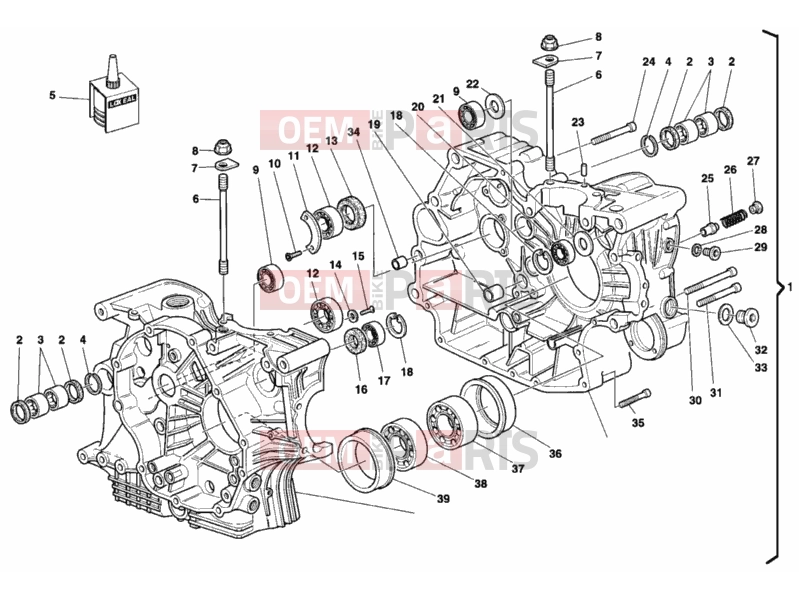 DUCATI 2000 Sporttouring ST2 CRANKCASE » ENGINE CASE