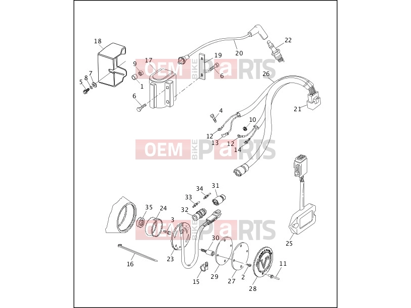 Harley-Davidson 1993 DYNA DYNA WIDE GLIDE  - FXDWG ELECTRONIC IGNITION SYSTEM