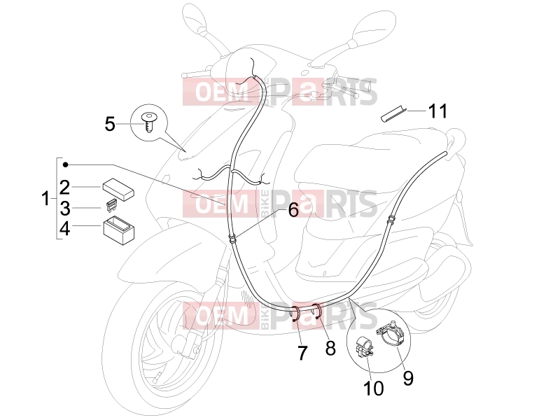 PIAGGIO Fly 150 (LBMM57) Electrical system » Main cable harness