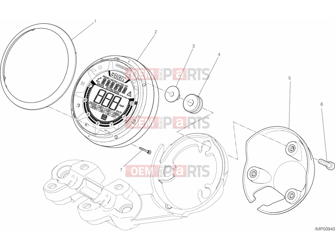 DUCATI 2015 Scrambler Icon INSTRUMENT PANEL