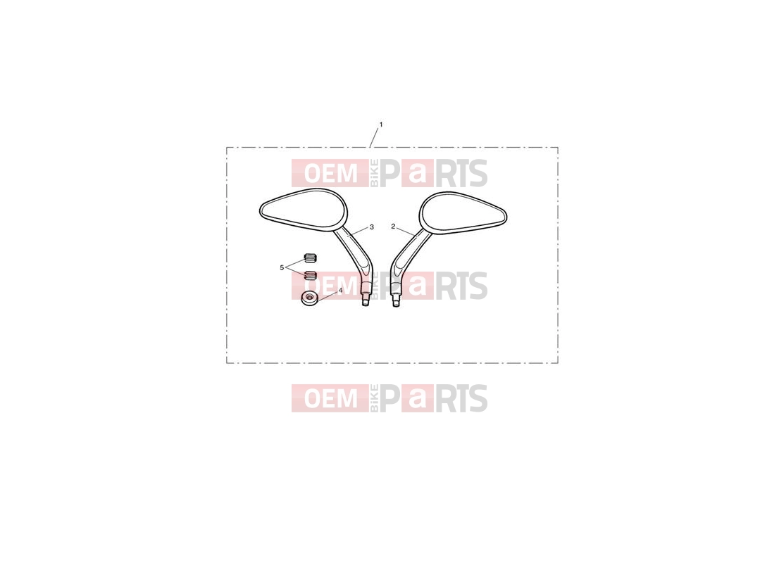 Oval Style Mirrors, Black - Triumph THUNDERBIRD 2013