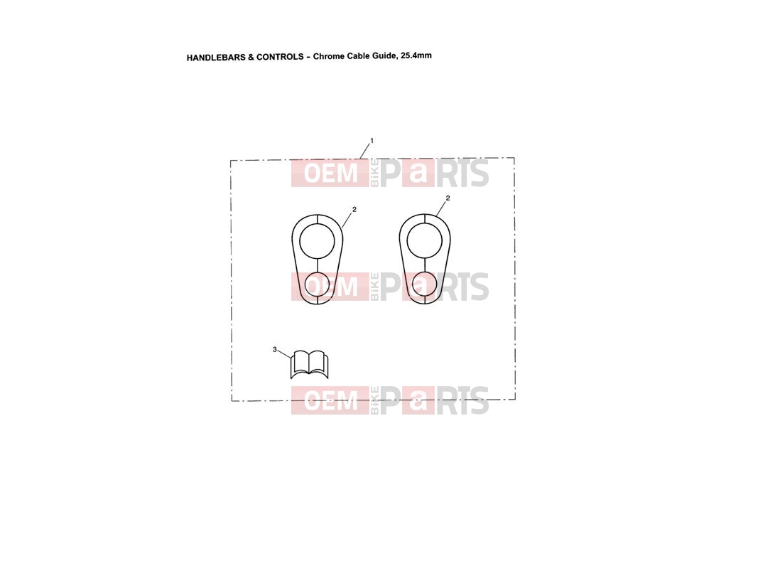 Triumph 2013 THUNDERBIRD Chrome Cable Guide, 25.4mm