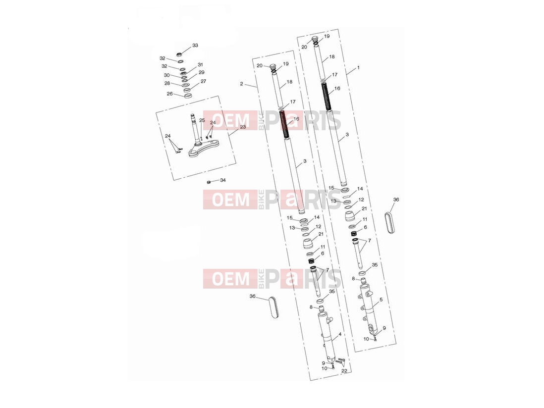 Triumph 2013 THUNDERBIRD Front Forks & Lower Yoke