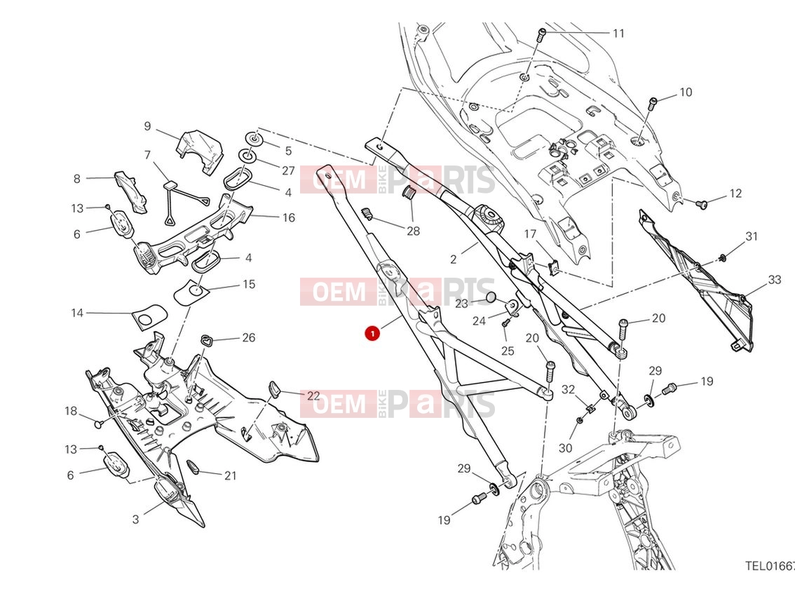 DUCATI 2024 Multistrada V4 RS Rear subframe