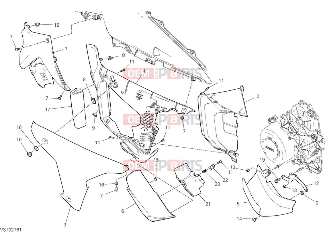 DUCATI 2024 Multistrada V4 RS Right side fairings