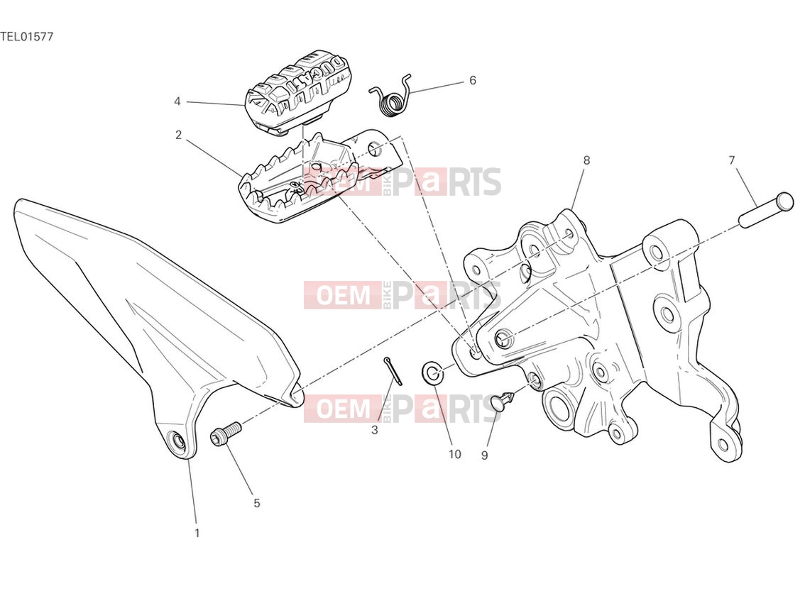 DUCATI 2024 Multistrada V4 RS Right footrest