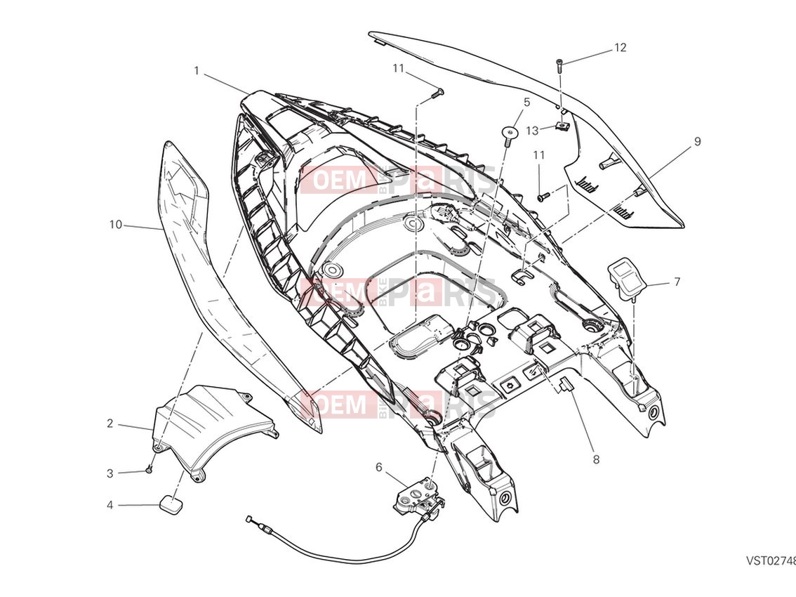 DUCATI 2024 Multistrada V4 RS Pillion rider rear grip
