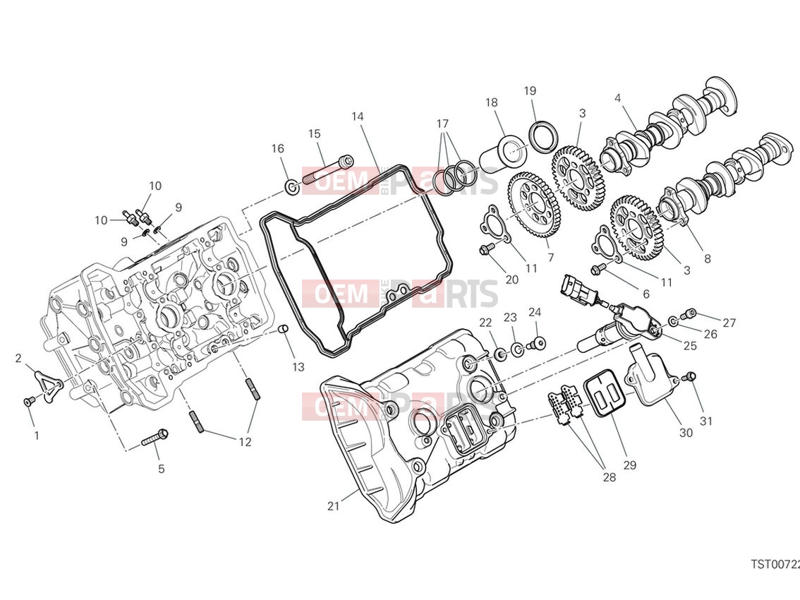 DUCATI 2024 Multistrada V4 RS Front cylinder head timing