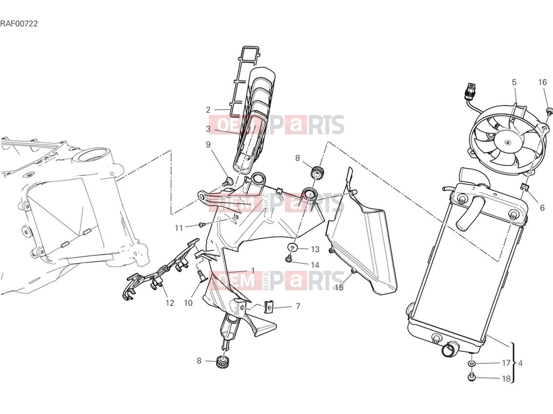 DUCATI 2024 Multistrada V4 RS Left side radiator