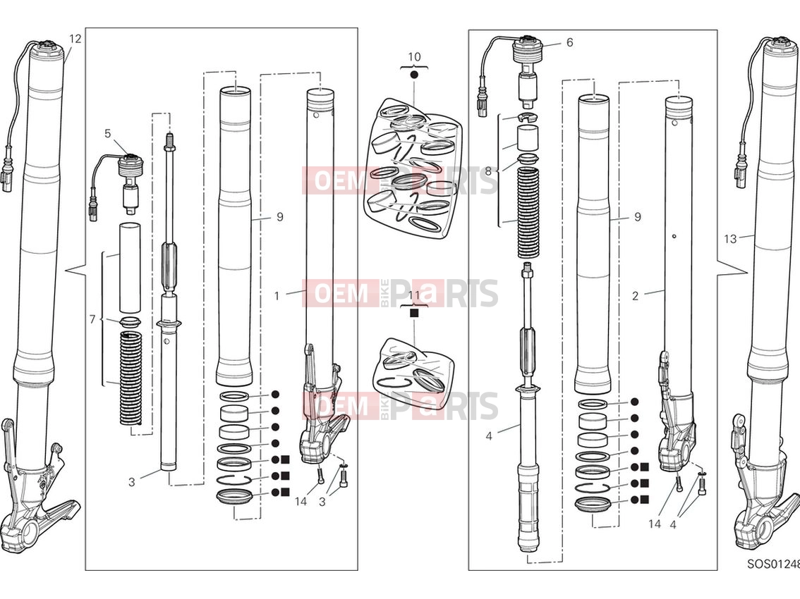 DUCATI 2024 Multistrada V4 Rally Front fork