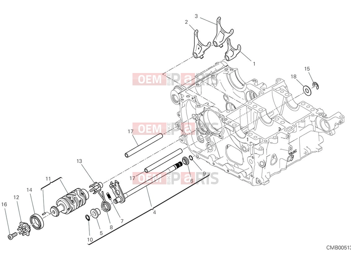 DUCATI 2024 Multistrada V4 S Shift cam & fork