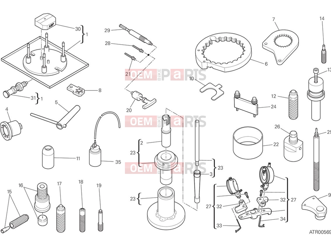 DUCATI 2024 Panigale V2 Workshop service tools (engine 1)