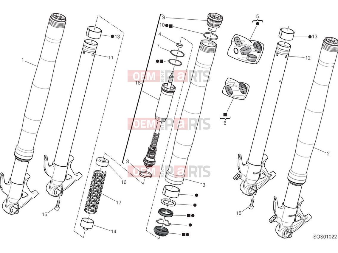 DUCATI 2024 Panigale V2 Front fork