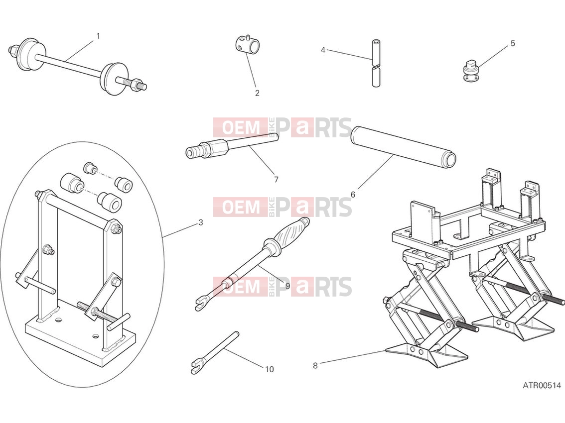 DUCATI 2024 DesertX Rally Workshop service tools (frame)