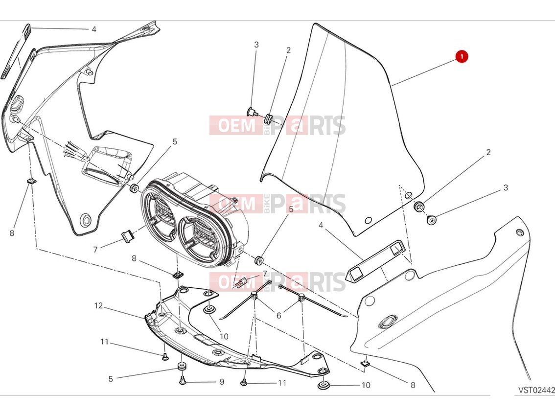 DUCATI 2024 DesertX Windshield