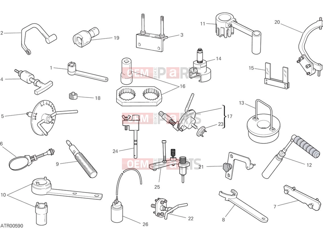 DUCATI 2024 Hypermotard 950 Workshop service tools (engine)