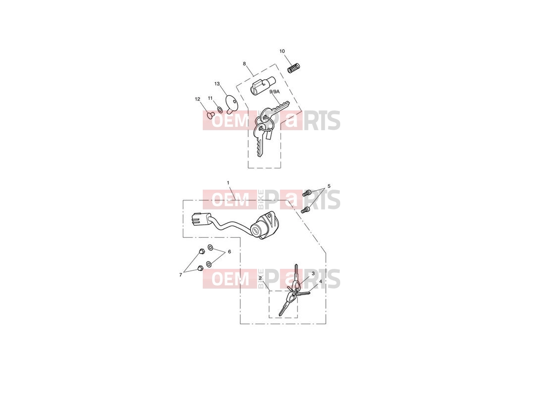 Ignition Switch & Steering Lock - Triumph THUNDERBIRD 2010