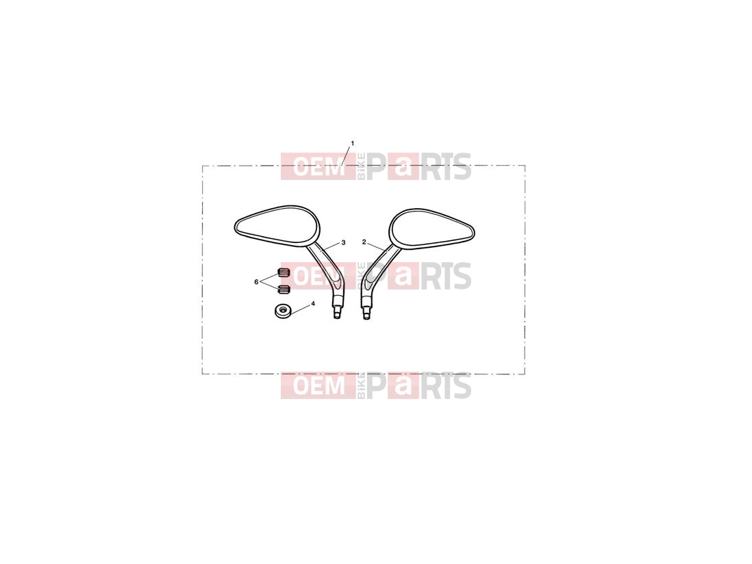 Triumph 2010 THUNDERBIRD Oval Mirrors, Kit