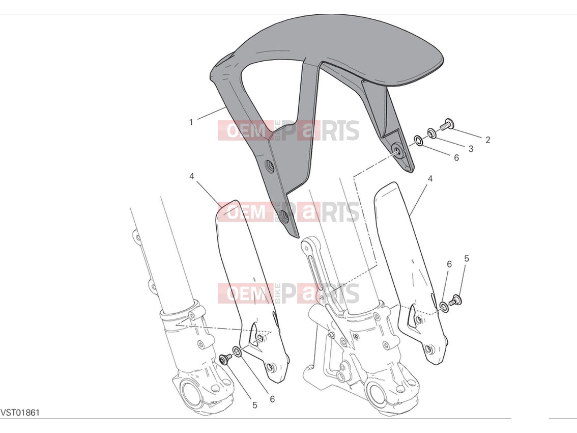 DUCATI 2024 Scrambler Icon Front mudguard