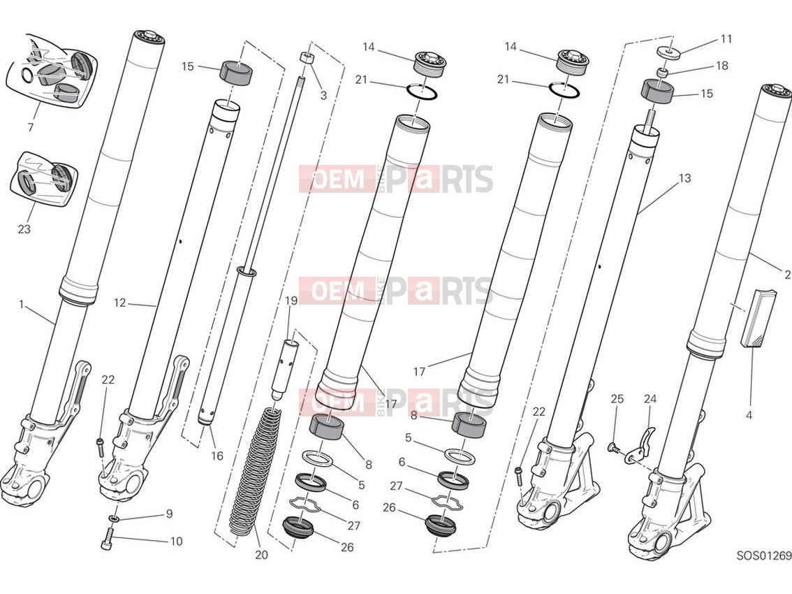DUCATI 2024 Scrambler Nightshift Front fork