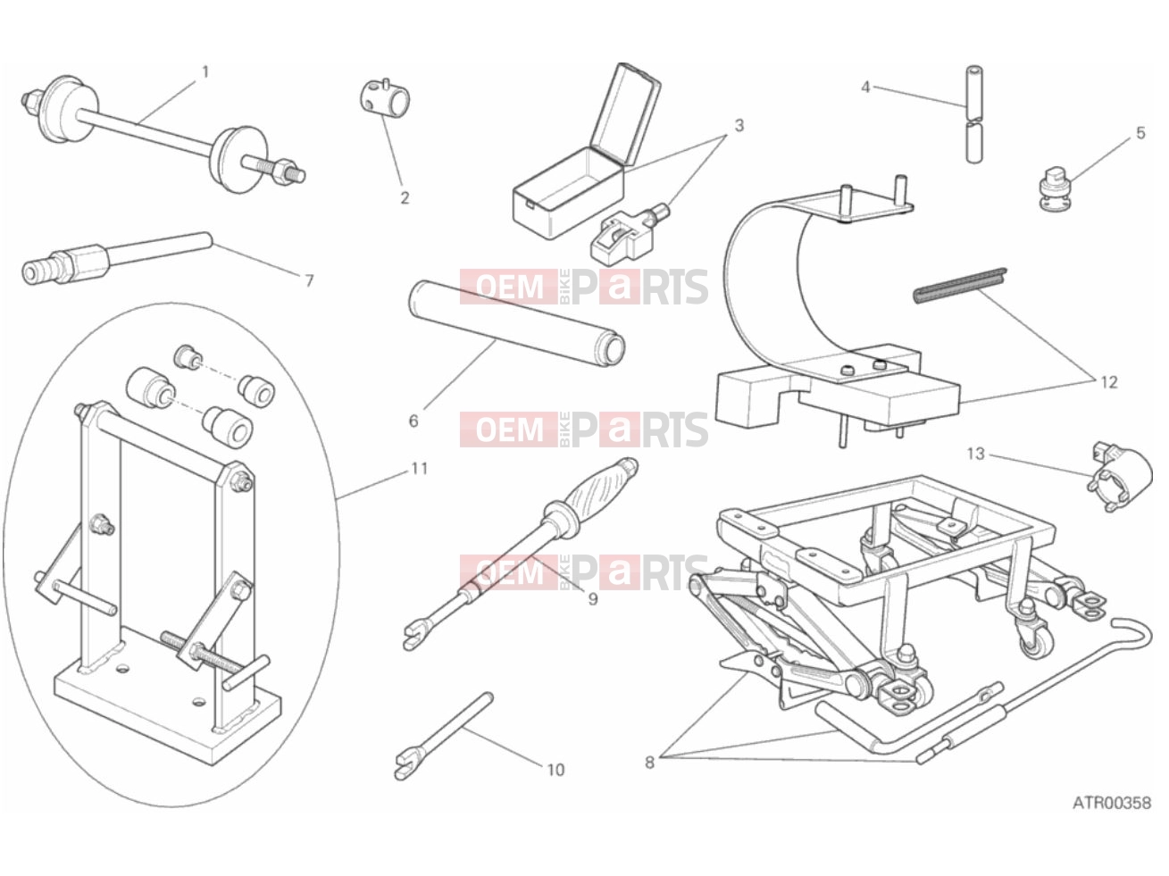 DUCATI 2018 Scrambler Desert Sled WORKSHOP SERVICE TOOLS, FRAME