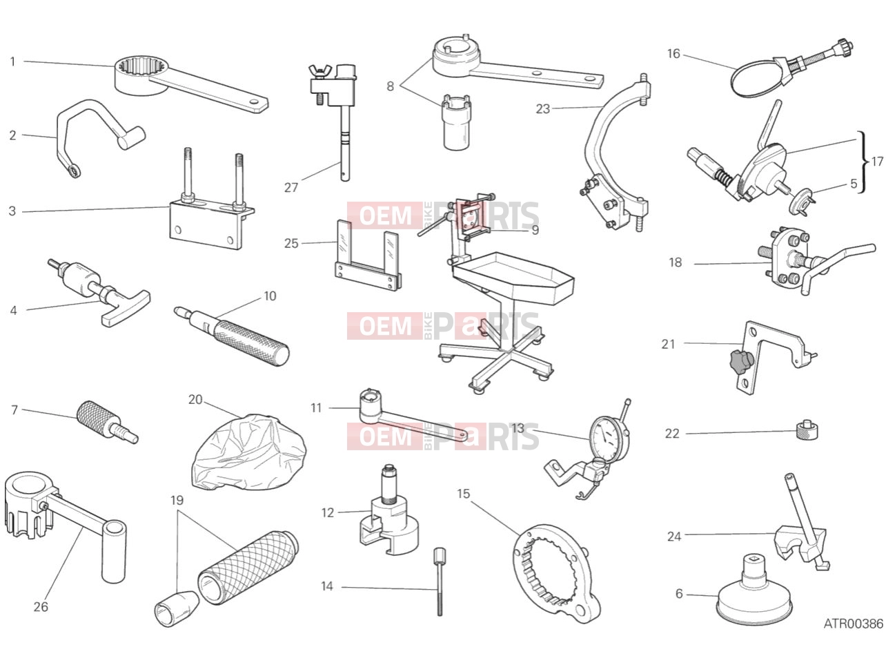 DUCATI 2019 Scrambler 1100 WORKSHOP SERVICE TOOLS (ENGINE)