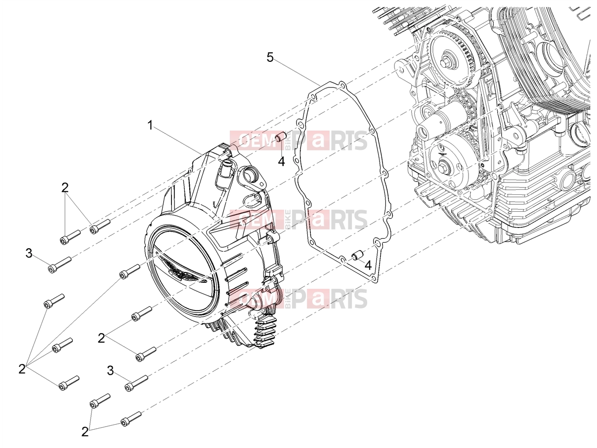 MOTOGUZZI V85 TT Strada E5+ (EU) Engine » Flywheel cover