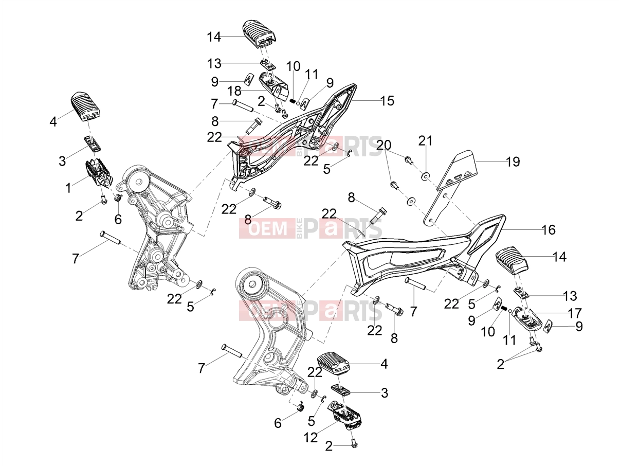MOTOGUZZI V85 TT Strada E5+ (EU) Frame/bodywork » Foot rests