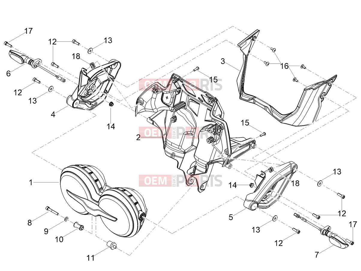 MOTOGUZZI V85 TT Strada E5+ (EU) Lights - Instruments » Front headlamps