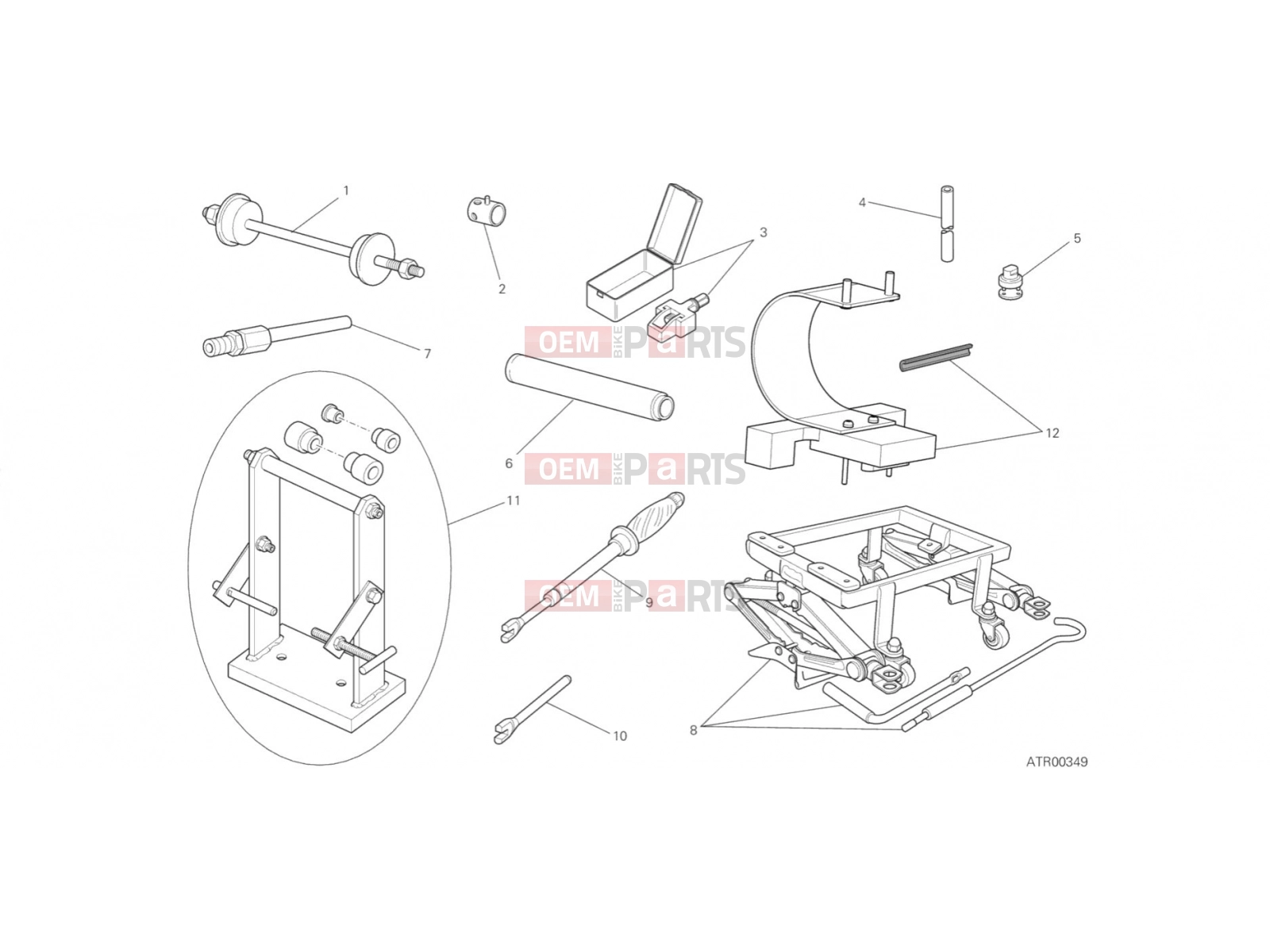 DUCATI 2018 Scrambler 1100 Special WORKSHOP SERVICE TOOLS (FRAME)