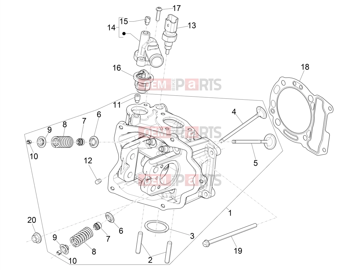 Engine » Head unit - Valve - Piaggio Beverly 300 Deep Black E5 MY23 (EU) 2023