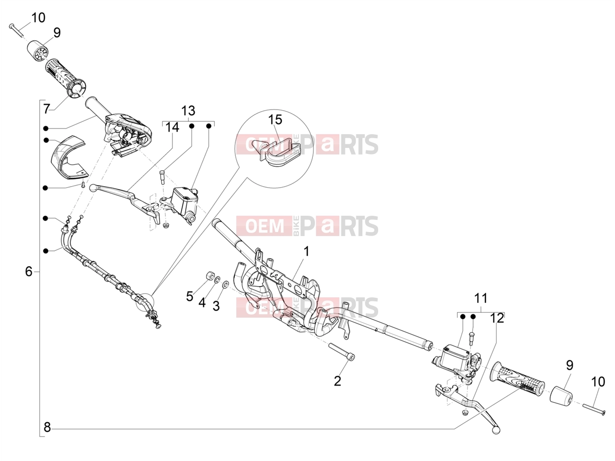 PIAGGIO Beverly 400 HPE E5 (EU) Handlebars/Steering » Handlebars - Master cil.
