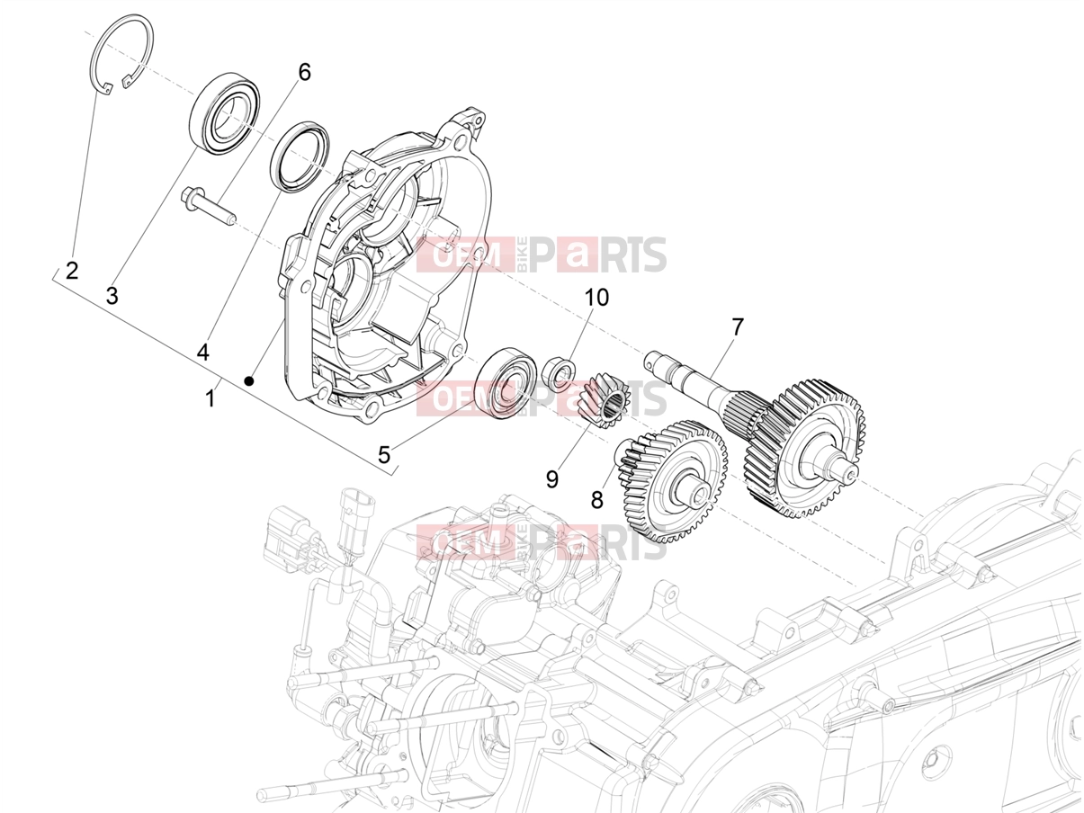 Engine » Reduction unit - Piaggio Beverly 400 HPE E5 (EU) 2021