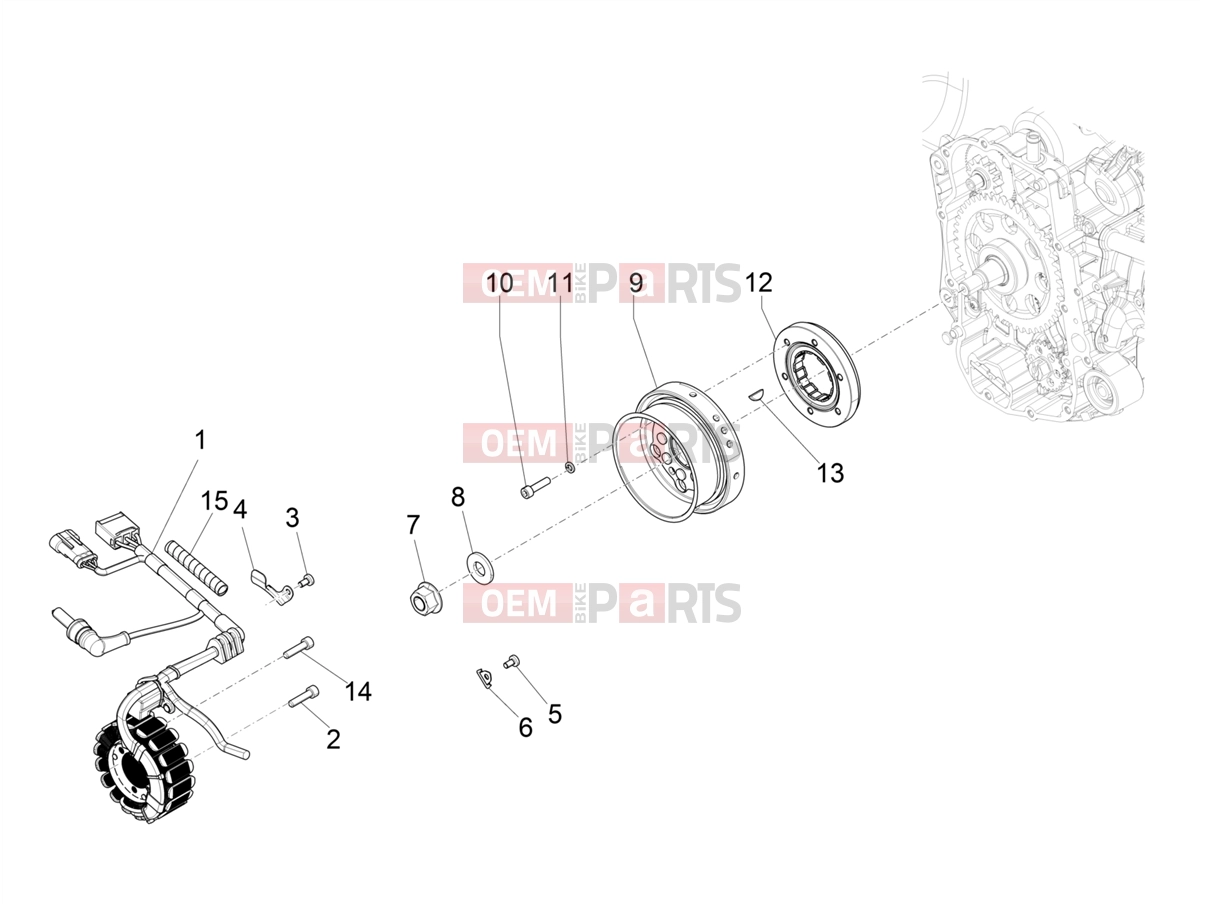 PIAGGIO Beverly 400 Deep Black E5 (EU) Engine » Flywheel magneto