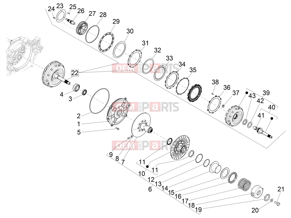 PIAGGIO Beverly 400 Deep Black E5 (EU) Engine » Driven pulley